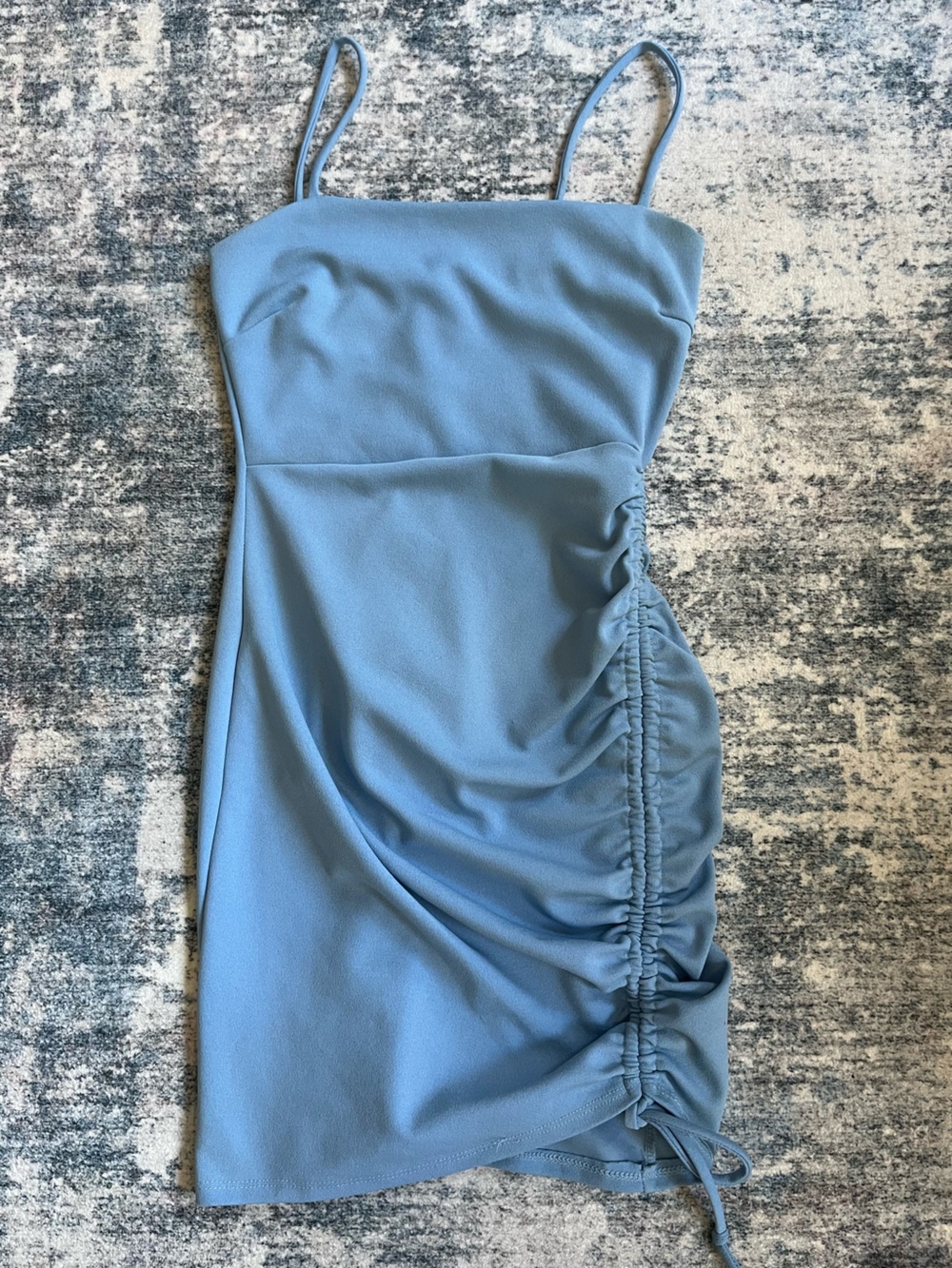 Windsor Baby Blue Ruched Mini Dress